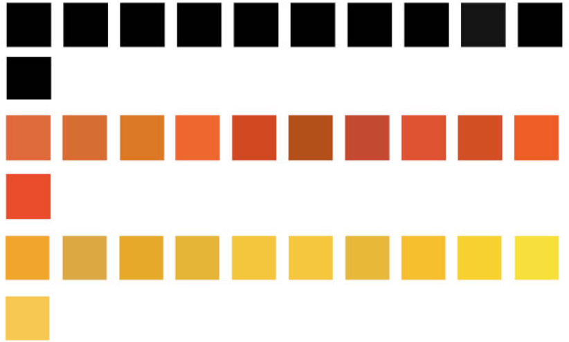 Black Orange Yellow Colors